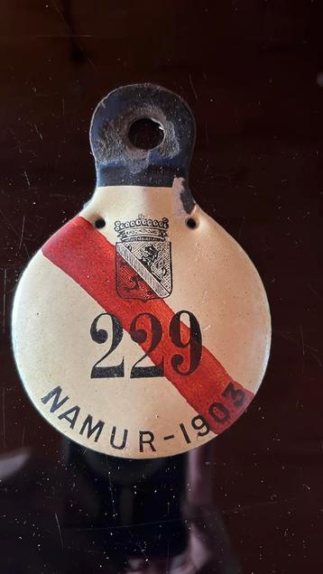 Plaque de vélo NAMUR 1903 - fiestplaat NAMEN, Enlèvement ou Envoi, Comme neuf