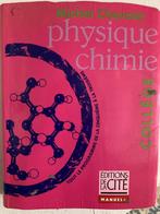 Livre scolaire: physique et chimie À venir chercher à Schaer, ASO, Gelezen, Ophalen of Verzenden, De Boeck