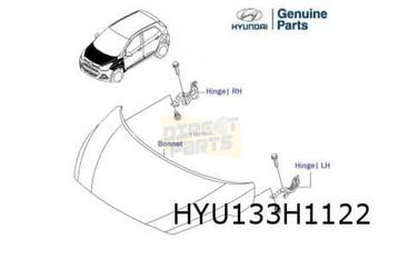 Hyundai i10 Motorkapscharnier Rechts Origineel! 79120B4000
