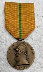 Medaille, Herinneringsmed Regeerperiode Albert-1, 1909-1934, Verzamelen, Ophalen of Verzenden, Landmacht, Lintje, Medaille of Wings