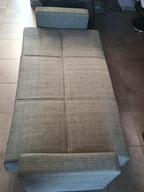 zetel/bed met grote opbergruimte, Huis en Inrichting, Slaapkamer | Slaapbanken, Gebruikt, 100 cm, Ophalen