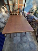 eettafel in hout, Huis en Inrichting, Tafels | Eettafels, Ophalen, Gebruikt, Vijf personen of meer, Rechthoekig