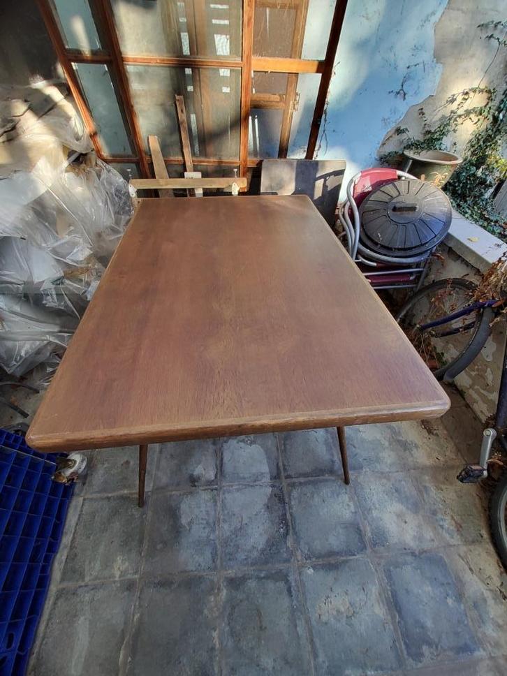 eettafel in hout, Huis en Inrichting, Tafels | Eettafels, Gebruikt, 100 tot 150 cm, 100 tot 150 cm, Vijf personen of meer, Rechthoekig