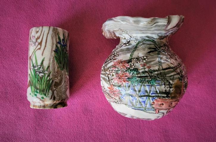 Ensemble de lettré japonais du XIXme avec marque, Antiquités & Art, Antiquités | Céramique & Poterie, Enlèvement ou Envoi