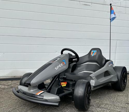 Drift Kart Go Kart Speed Kart 24V grijs –15Km/h, Kinderen en Baby's, Speelgoed | Buiten | Voertuigen en Loopfietsen, Nieuw, Ophalen of Verzenden