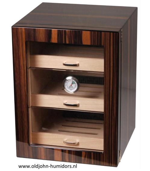 H90 HUMIDOR KABINET MAKASSAR FINISH HI-GLOSS 120 SIGAREN, Verzamelen, Rookartikelen, Aanstekers en Luciferdoosjes, Nieuw, Tabaksdoos of Verpakking