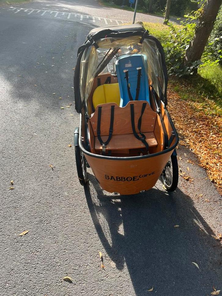 Babboe, Carve Mountain, elektrische bakfiets, antraciet, Fietsen en Brommers, Fietsen | Bakfietsen, Gebruikt, Overige merken, 4 kinderen of meer