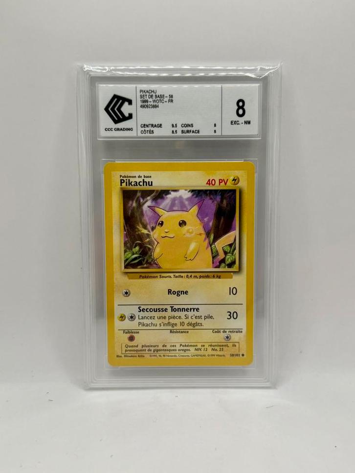 Pokémon TCG Pikachu 58/102 Set De Base FR 1999 Wotc - CCC 8, Hobby en Vrije tijd, Verzamelkaartspellen | Pokémon, Nieuw, Losse kaart