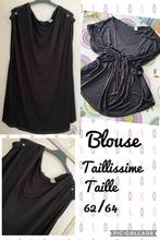 Taillissime / La Redoute zwarte blouse, maat 62-64.