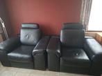 ​🚨Te Koop: 2 Zwarte Leren Zetels (€75)🚨, Ophalen, Zo goed als nieuw, 100 tot 125 cm, Leer