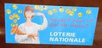 vintage metalen reclamebord Loterie Nationale ca 1960, Verzamelen, Merken en Reclamevoorwerpen, Ophalen of Verzenden, Zo goed als nieuw