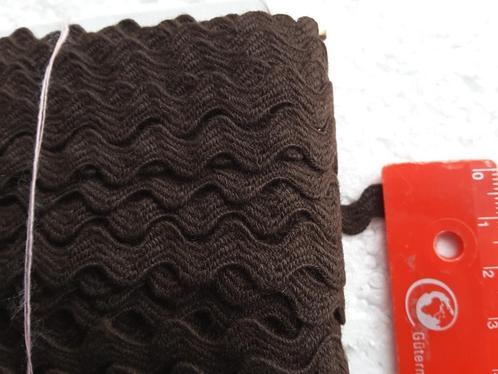 ruban serpentine zig zag 10 mm brun marron en coton GS1025, Hobby en Vrije tijd, Naaien en Fournituren, Nieuw, Ophalen of Verzenden