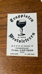 Sticker vintage trappisten Westvleteren, Collections, Marques de bière, Comme neuf, Autres marques, Autres types, Enlèvement ou Envoi