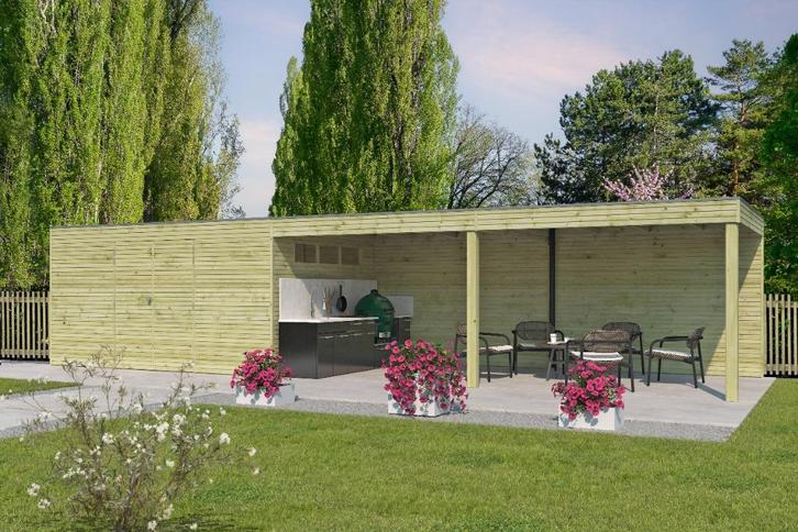 NIEUW Modern tuinhuis 7203EXT600, Hobby en Vrije tijd, Overige Hobby en Vrije tijd, Nieuw, Verzenden