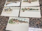 Lot 5 oude postkaarten internationale expo Brussel 1897, Verzamelen, Ophalen of Verzenden, Voor 1920, Feest(dag)
