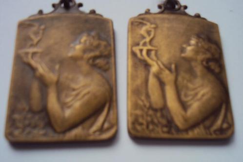 bronzen medalie, Antiek en Kunst, Curiosa en Brocante, Ophalen of Verzenden