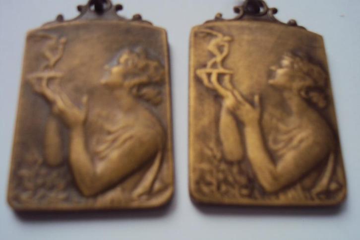 bronzen medalie, Antiek en Kunst, Curiosa en Brocante, Ophalen of Verzenden