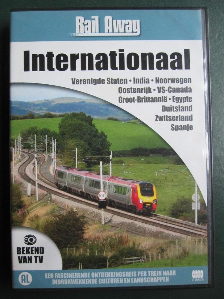Rail Away Internationaal (4 disc), Cd's en Dvd's, Dvd's | Documentaire en Educatief, Zo goed als nieuw, Kunst of Cultuur, Boxset