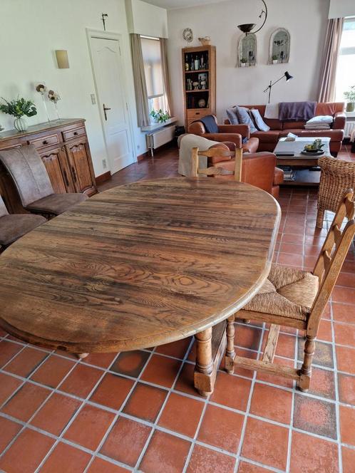 Rustieke eetplaats, Huis en Inrichting, Stoelen, Gebruikt, Hout, Bruin, Ophalen