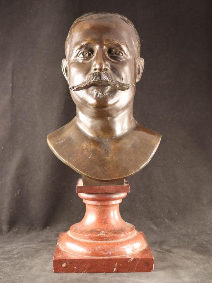 Imposante antieke buste van brons, Antiek en Kunst, Kunst | Beelden en Houtsnijwerken, Ophalen of Verzenden