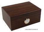 HUMIDOR "WALNUT" VOOR 50 SIGAREN -WALNOOT  SIGARENKIST h49, Verzamelen, Rookartikelen, Aanstekers en Luciferdoosjes, Verzenden