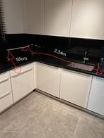 Complete keuken met natuursteen werkblad en toestellen, Huis en Inrichting, Keuken | Complete keukens, Ophalen, Zo goed als nieuw