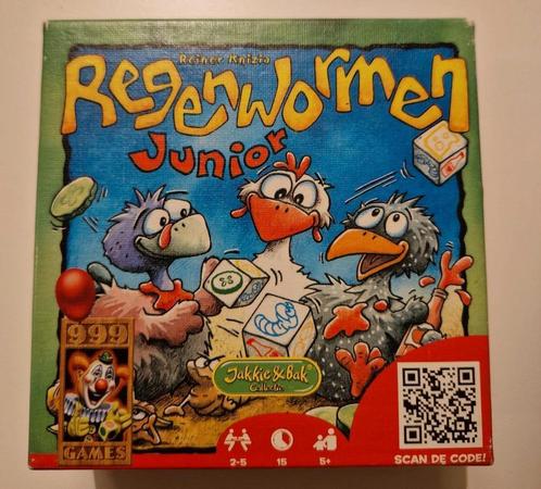Regenwormen junior (999 games), Hobby en Vrije tijd, Gezelschapsspellen | Kaartspellen, Zo goed als nieuw, Ophalen