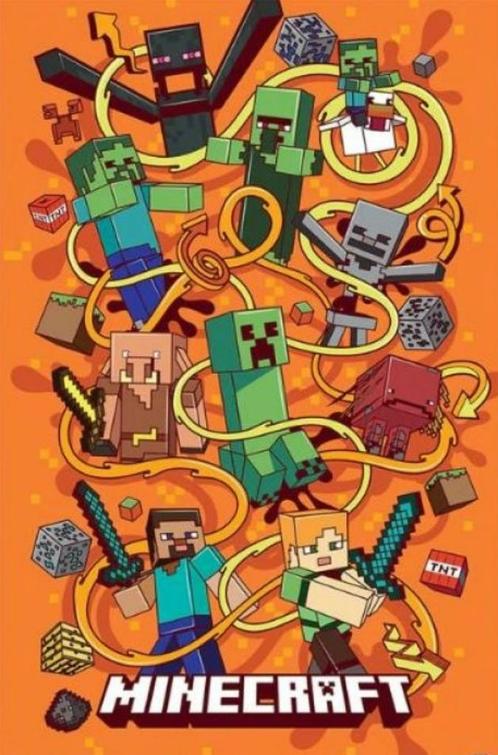 Minecraft Maxi Poster - Funtage Montage, Kinderen en Baby's, Kinderkamer | Inrichting en Decoratie, Nieuw, Wanddecoratie, Ophalen of Verzenden