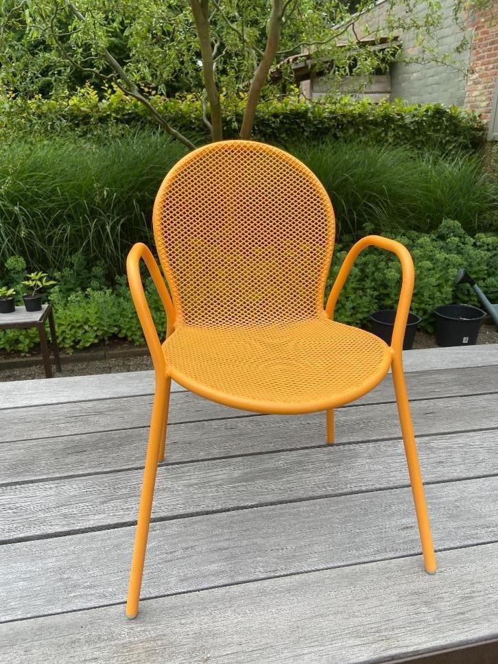 Stoeltje in metaal voor kinderen, Kinderen en Baby's, Kinderkamer | Tafels en Stoelen, Zo goed als nieuw, Stoel(en), Ophalen of Verzenden