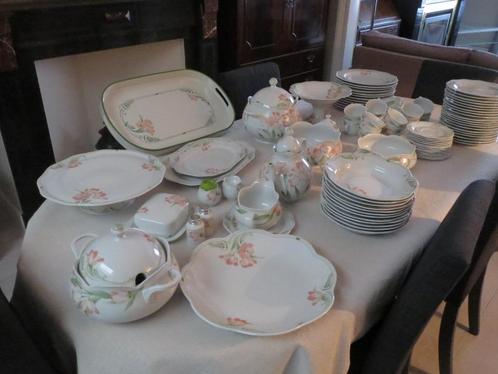 Service de table en porcelaine – Gallo "Tulipa Belle Epoque", Verzamelen, Porselein, Kristal en Bestek, Zo goed als nieuw, Compleet servies