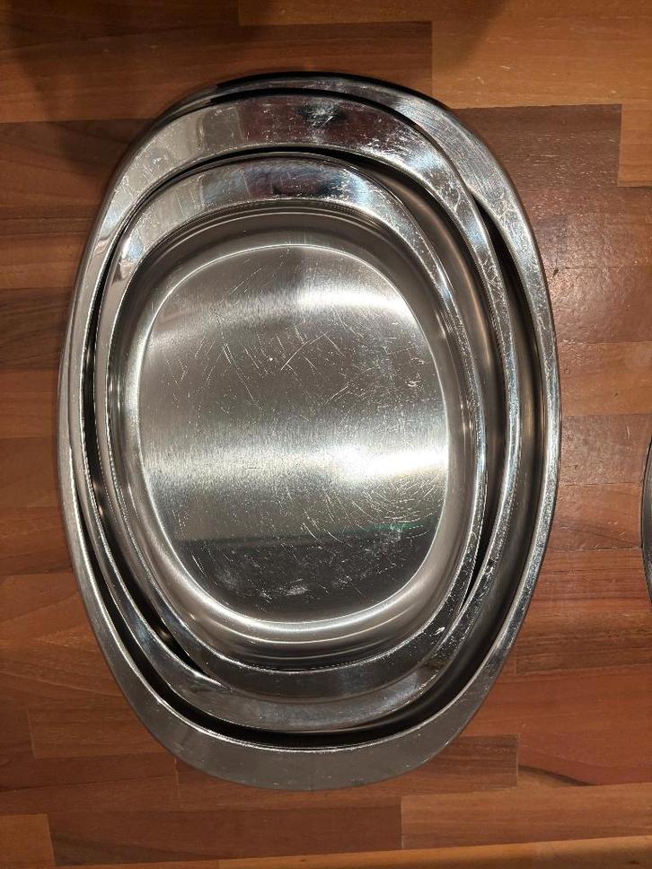 Set de 3 plateaux Alessi Alfra, Antiquités & Art, Antiquités | Plateaux, Enlèvement ou Envoi