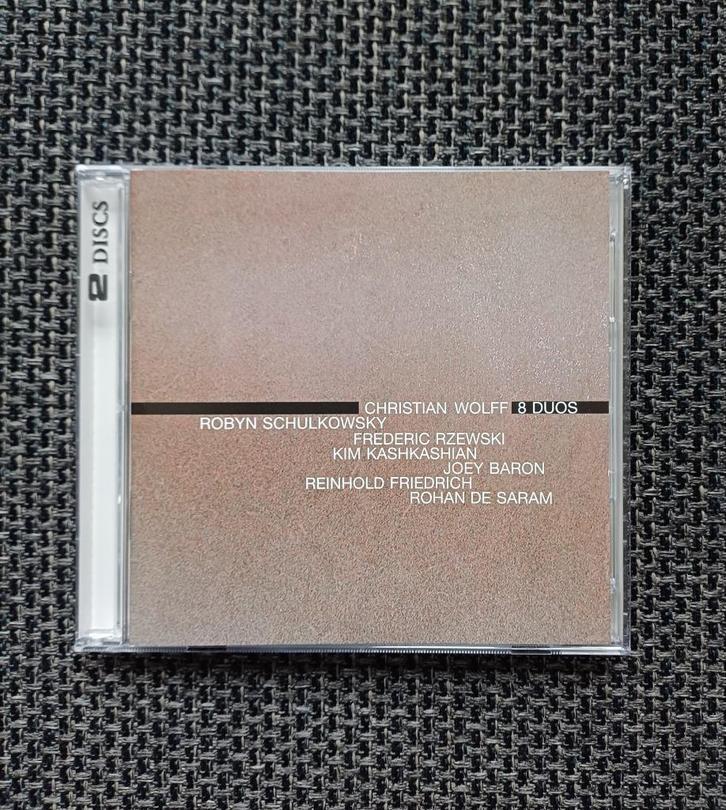 2xCD:  Christian Wolff: 8 duos (New World Records), Cd's en Dvd's, Cd's | Klassiek, Nieuw in verpakking, Overige typen, Modernisme tot heden