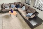 Hoeksalon Natuzzi, combinatie van leder en stof, Ophalen