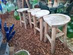 4 occasie Teak houten tuinstoelen of barkrukken! EYECATHER, Tuin en Terras, Tuinmeubel-accessoires, Ophalen of Verzenden, Zo goed als nieuw