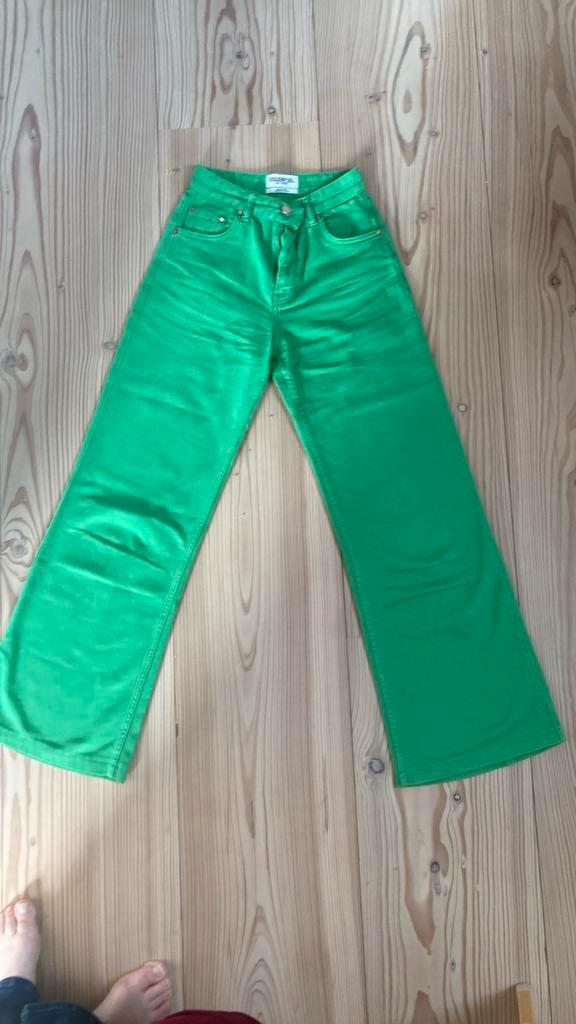 Essentiel groene broek katoen maat 36, Kleding | Dames, Broeken en Pantalons, Maat 36 (S), Ophalen of Verzenden