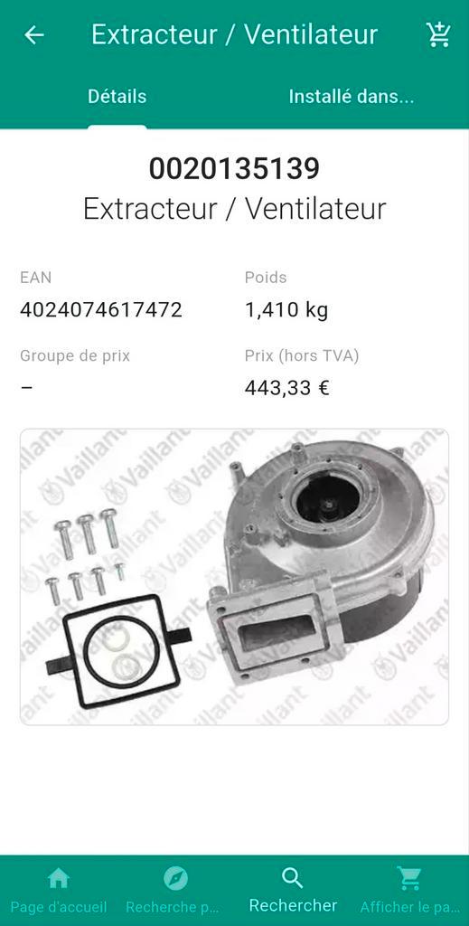 Extracteur / Ventilateur Vaillant ecoTEC Plus VCW BE 376/5-5, Collections, Collections Autre, Neuf, Enlèvement ou Envoi