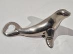 BMF Verzilverde flesopener in de vorm van een zeehond otter, Antiek en Kunst, Ophalen of Verzenden