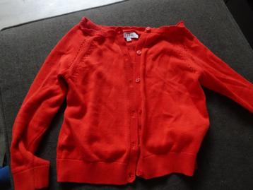 Gilet rouge (JBC) Taille 110, Enlèvement ou Envoi, Pull ou Veste, JBC, Comme neuf