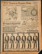 Oude Duitse reclamefolder 1896, Ophalen of Verzenden, Voor 1920, Krant