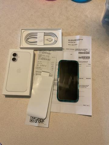 Iphone 16 wit 128gb batterij 100% beschikbaar voor biedingen