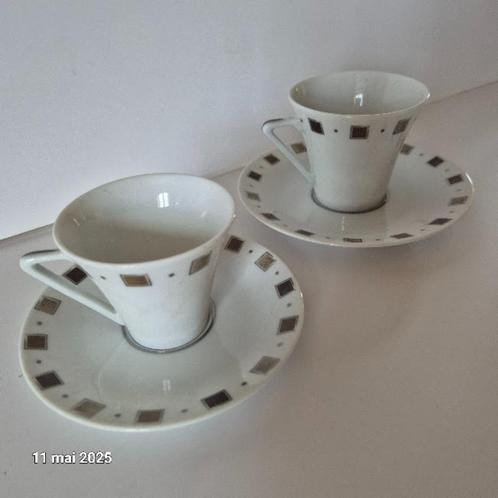 Set van 2 kopjes en 1 schotel, Philippe Deshoulières new cav, Huis en Inrichting, Keuken | Servies, Nieuw, Kop(pen) en/of Schotel(s)