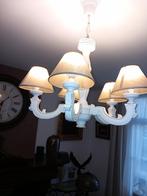 mooie witte kroonluchters in hout, Huis en Inrichting, Lampen | Kroonluchters, Ophalen, Zo goed als nieuw