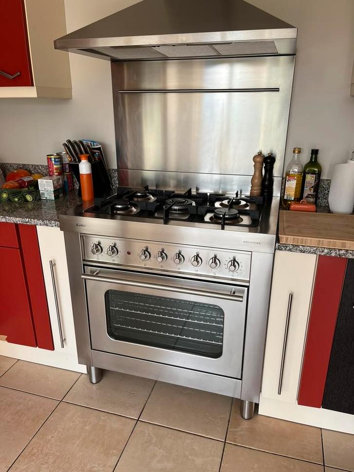 Bosch Solitaire gasfornuis en elektrische oven, Elektronische apparatuur, Fornuizen, Gebruikt, Tussenbouw, Gas, 5 kookzones of meer