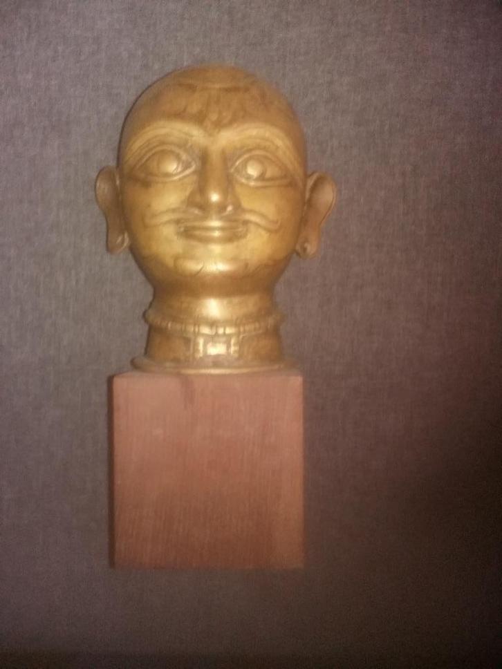 Brass Shiva Head, Antiek en Kunst, Antiek | Brons en Koper, Brons, Ophalen of Verzenden