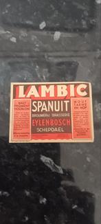 Oud bieretiket lambic spanuit br Eylenbosch Schepdaal, Verzamelen, Ophalen of Verzenden, Zo goed als nieuw