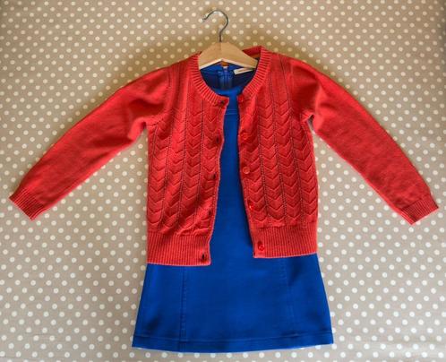 Blauw kleedje + golf merk Van Hassels, maat 104, Kinderen en Baby's, Kinderkleding | Maat 104, Zo goed als nieuw, Meisje, Jurk of Rok