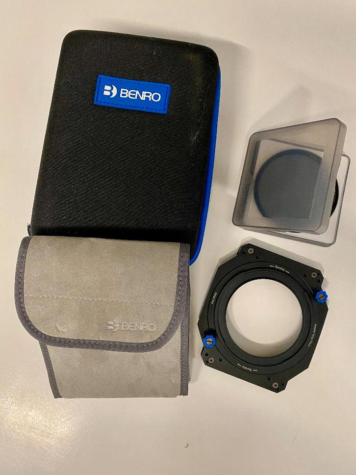 Benro filterhouder met cpl, Audio, Tv en Foto, Foto | Filters, Zo goed als nieuw, Overige typen, 80 mm of meer, Overige merken