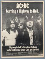AC/DC vintage 1979 ADVERTENTIE HIGHWAY TO HELL 42xm x 31cm, Affiche, Œuvre d'art ou Peinture, Utilisé, Enlèvement ou Envoi