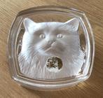 Kat Bonbondoos kristal - crystal d'Arques met frosted kat, Ophalen of Verzenden