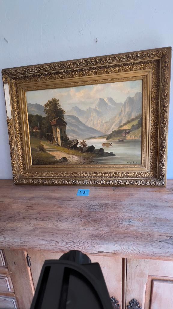 Peinture à l'huile Paysage de montagne alpin, Antiquités & Art, Art | Peinture | Classique, Enlèvement